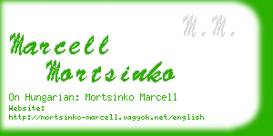 marcell mortsinko business card